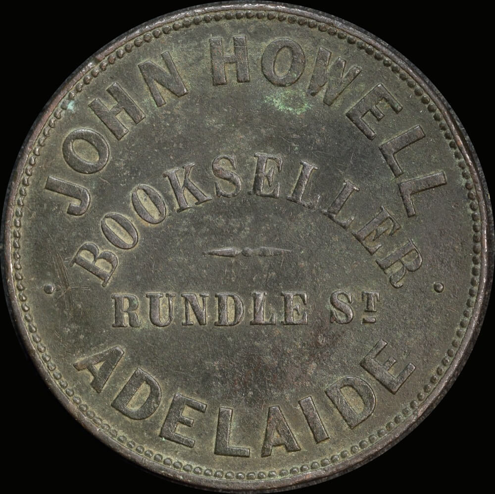Howell, John Copper Penny Token Undated A# 273 Extremely Fine