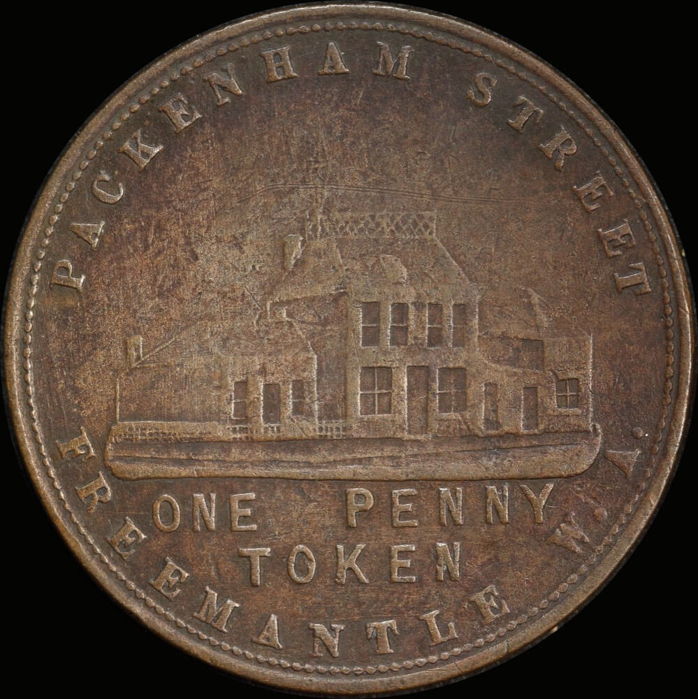 Henderson, John Copper Penny Token 1878 A# 222 Very Fine