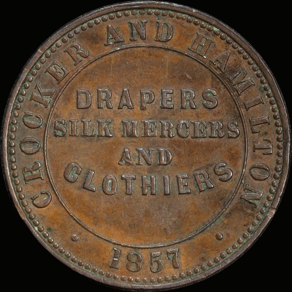 Crocker & Hamilton Copper Halfpenny Token Undated A# 83 good VF