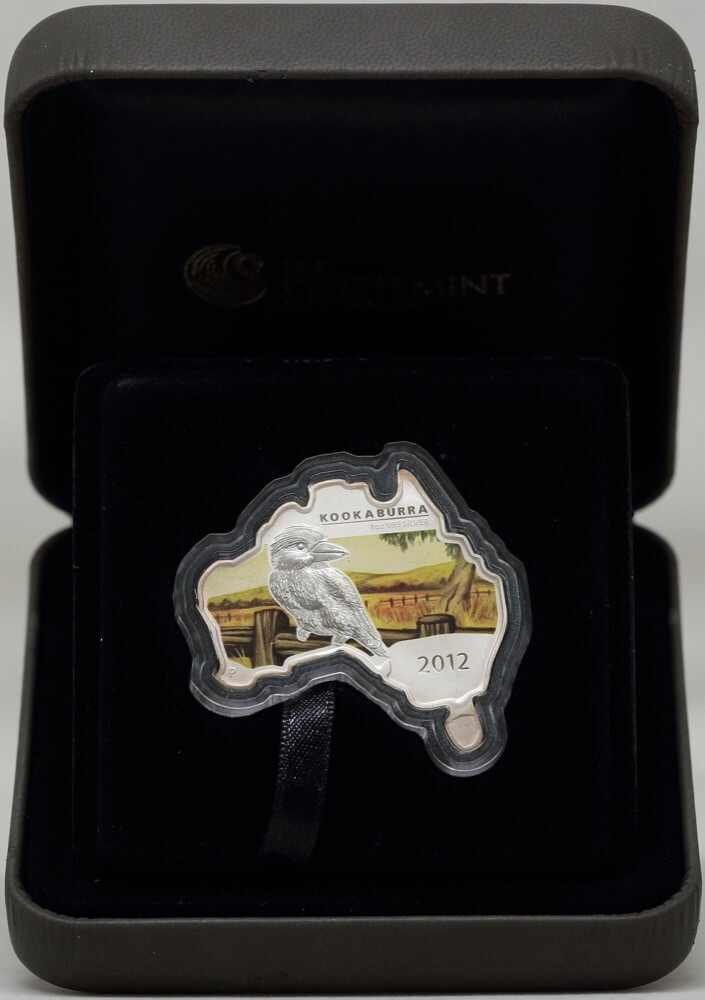 2012 Silver 1oz Specimen Map Shaped Coin - Kookaburra product image