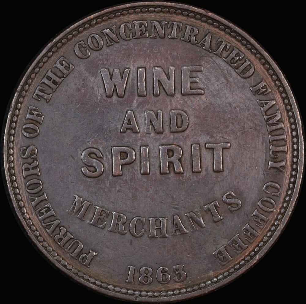 Metcalf & Lloyd Copper Penny 1863 A# 369 Very Fine