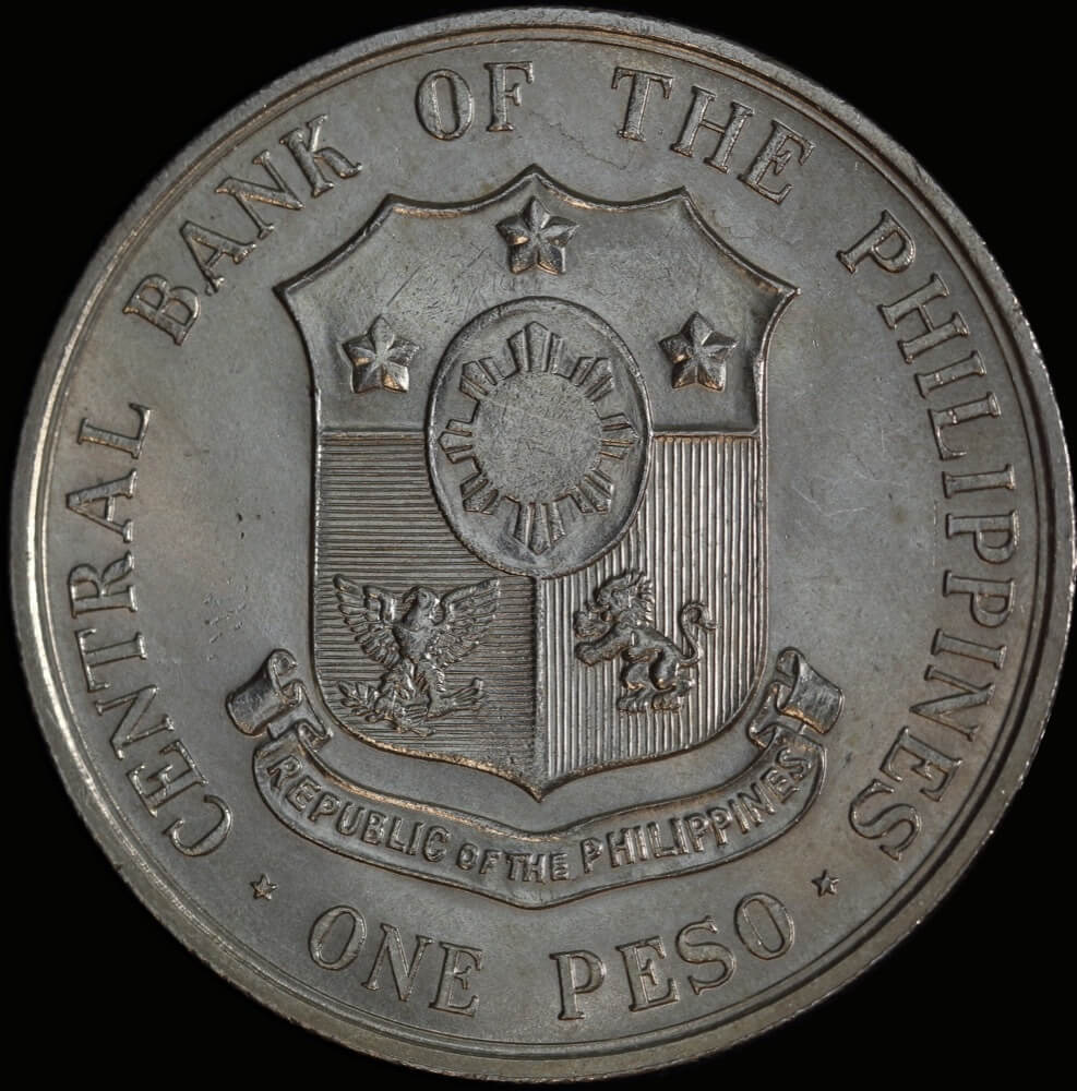 Philippines 1964 Silver 1 Peso KM# 194 Choice Uncirculated product image