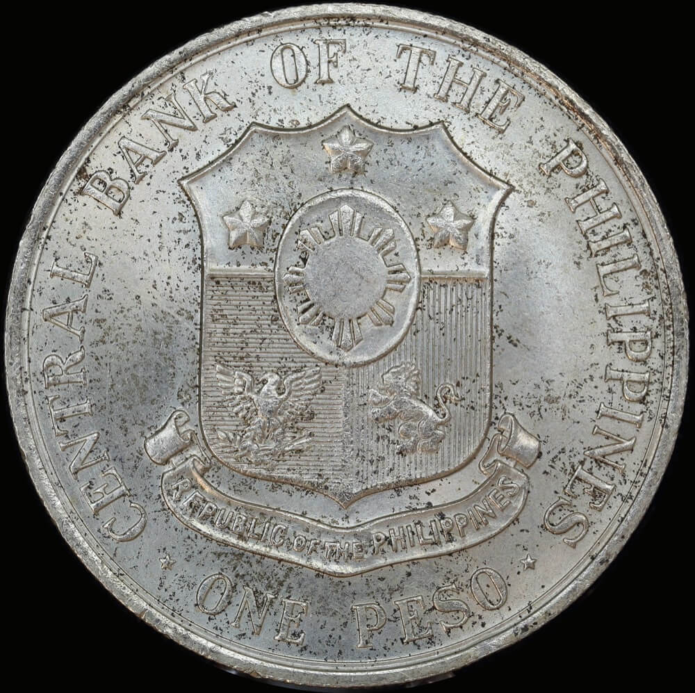 Phillippines 1963 Silver 1 Peso KM# 193 Choice Uncirculated product image