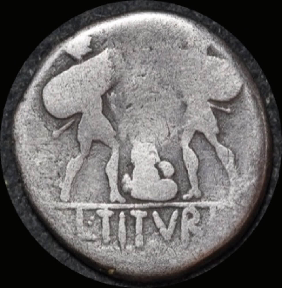 Ancient Rome (Republic) 89BC L. Titurius Sabinus Silver Denarius Tarpeia RRC 344/2a about Fine