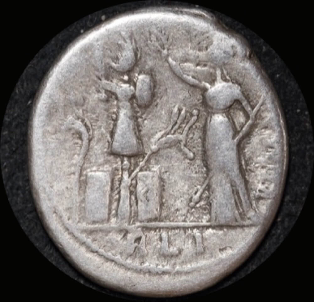 Ancient Rome (Republic) 119 B.C. M. Furius Philus Silver Denarius Roma RRC 281/1 Good Fine
