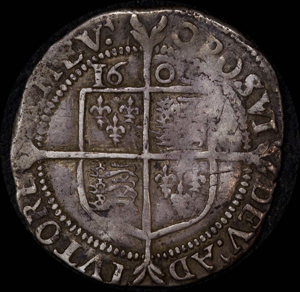 1600 Silver Sixpence Elizabeth I S#2578b good Fine