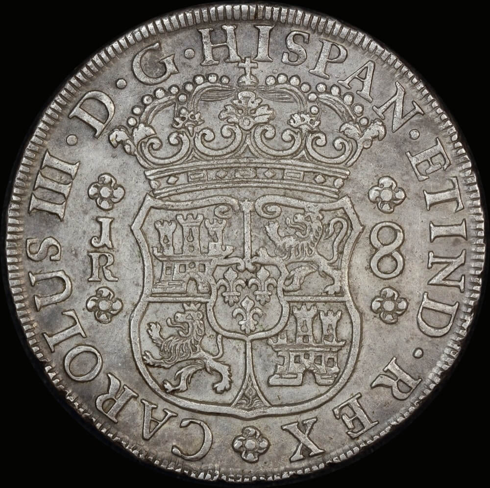 Bolivia 1770 PTS PR Silver 8 Reales KM# 50 about EF