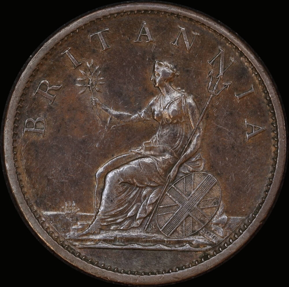 1806 Copper Penny George III S#3780 good EF