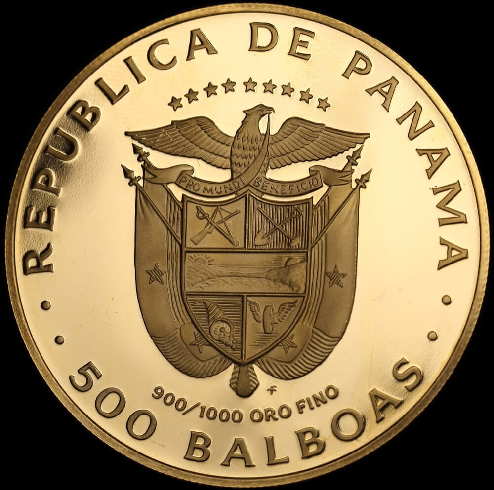 Panama 1975 Gold 500 Balboas KM# 42  product image