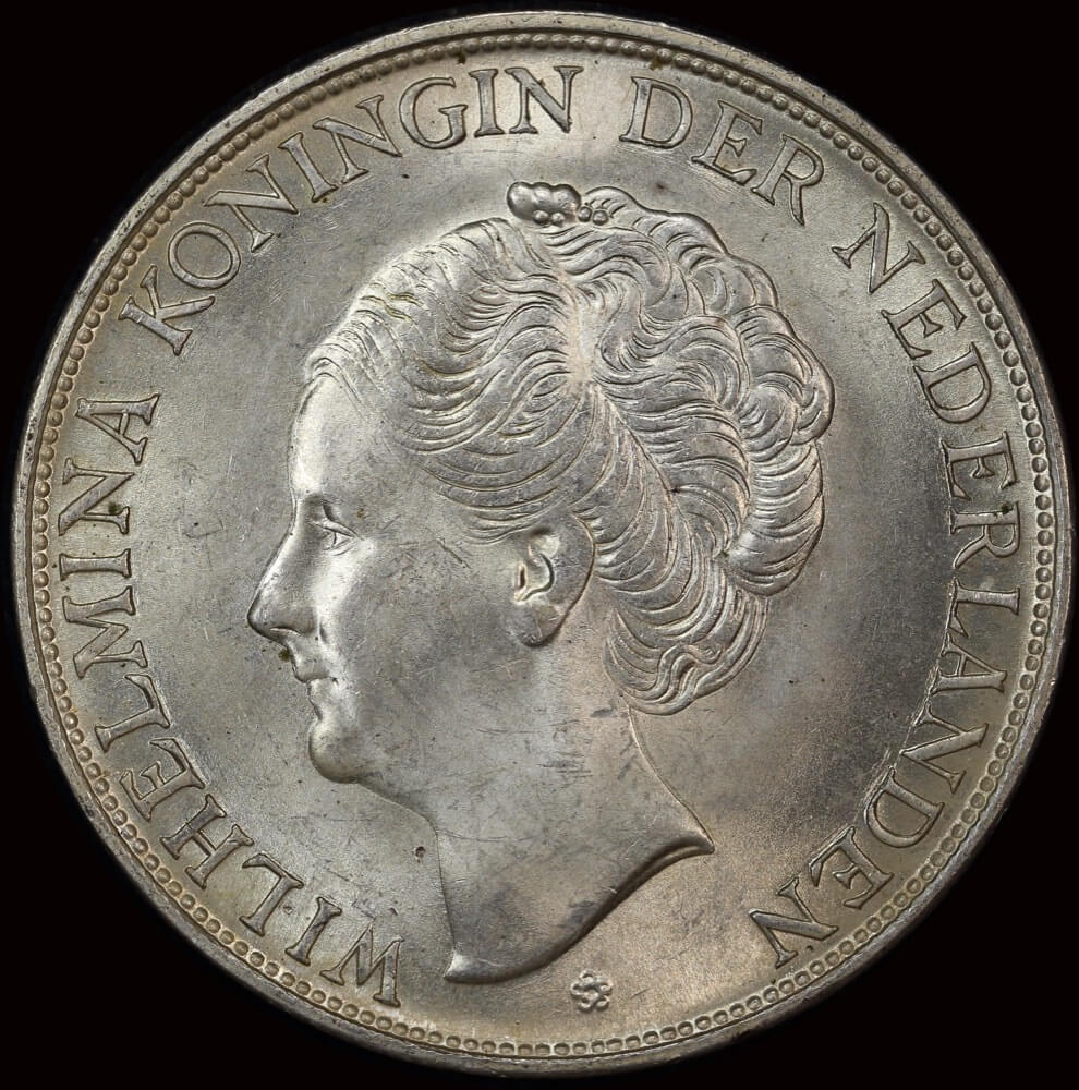 Curacao 1944 Silver 2 1/2 Guilder KM# 46 Choice Uncirculated product image