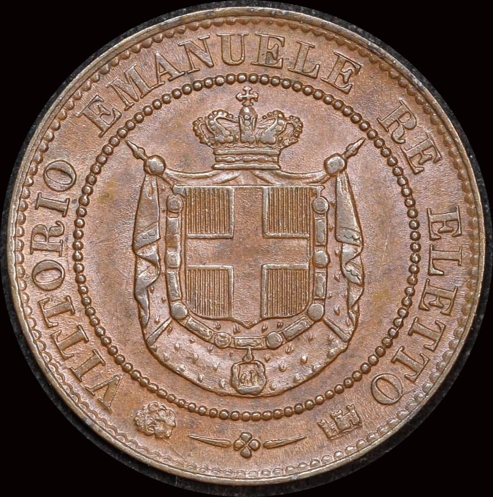 Italian States (Tuscany) 1859 Copper 2 Centesimi KM# 82 Uncirculated product image