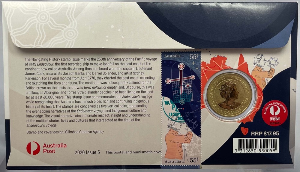2020 1 Dollar PNC Navigating History Perth Stamp & Coin Show Overprint product image