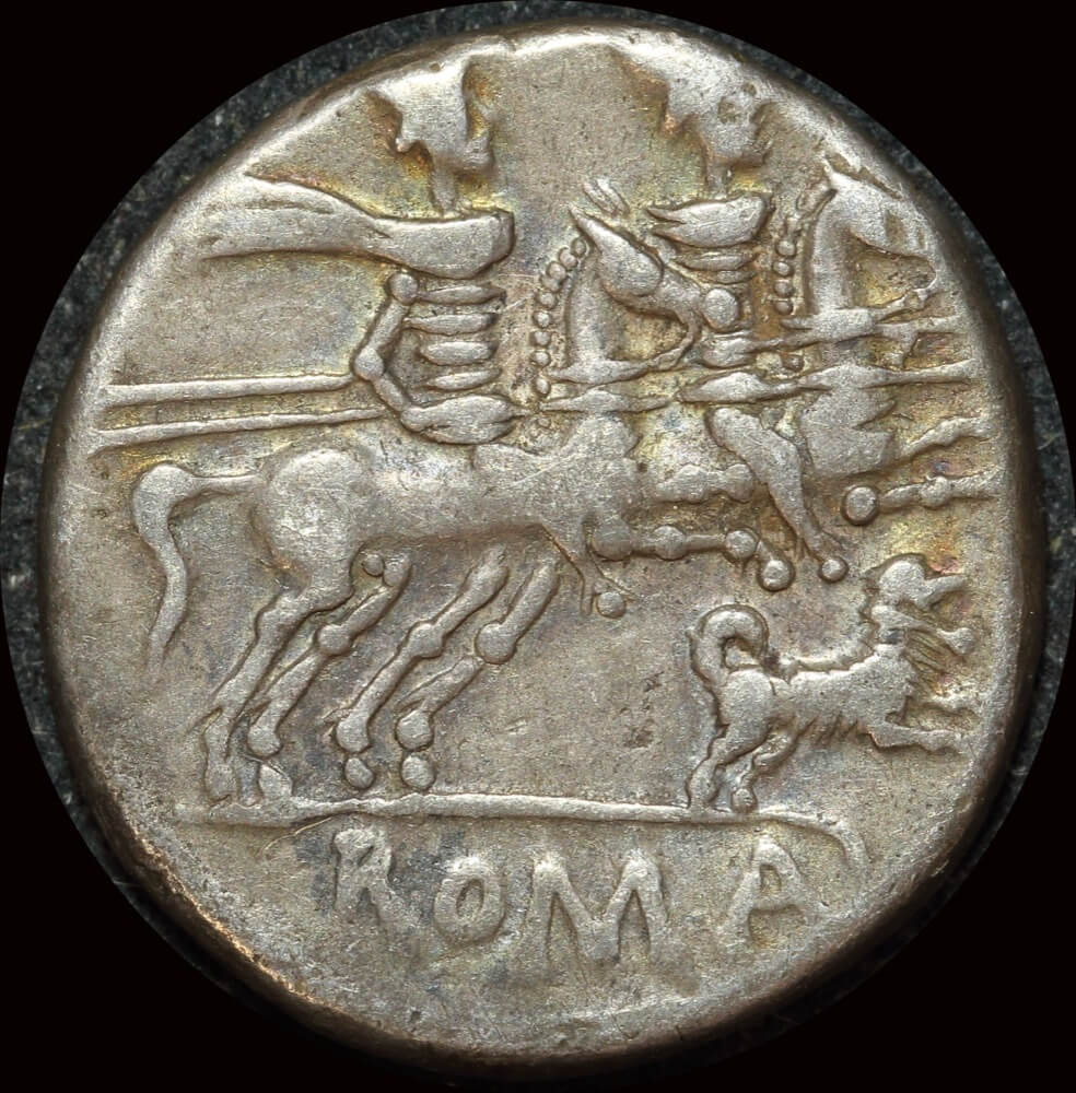 Ancient Rome (Imperial) 146 BC C. Antestius Silver Denarius Dioscuri RRC 219/1e Very Fine