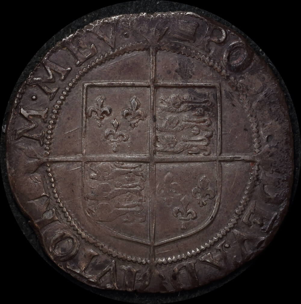 1594 ~ 1596 Silver Shilling Elizabeth I S# 2577 good VF