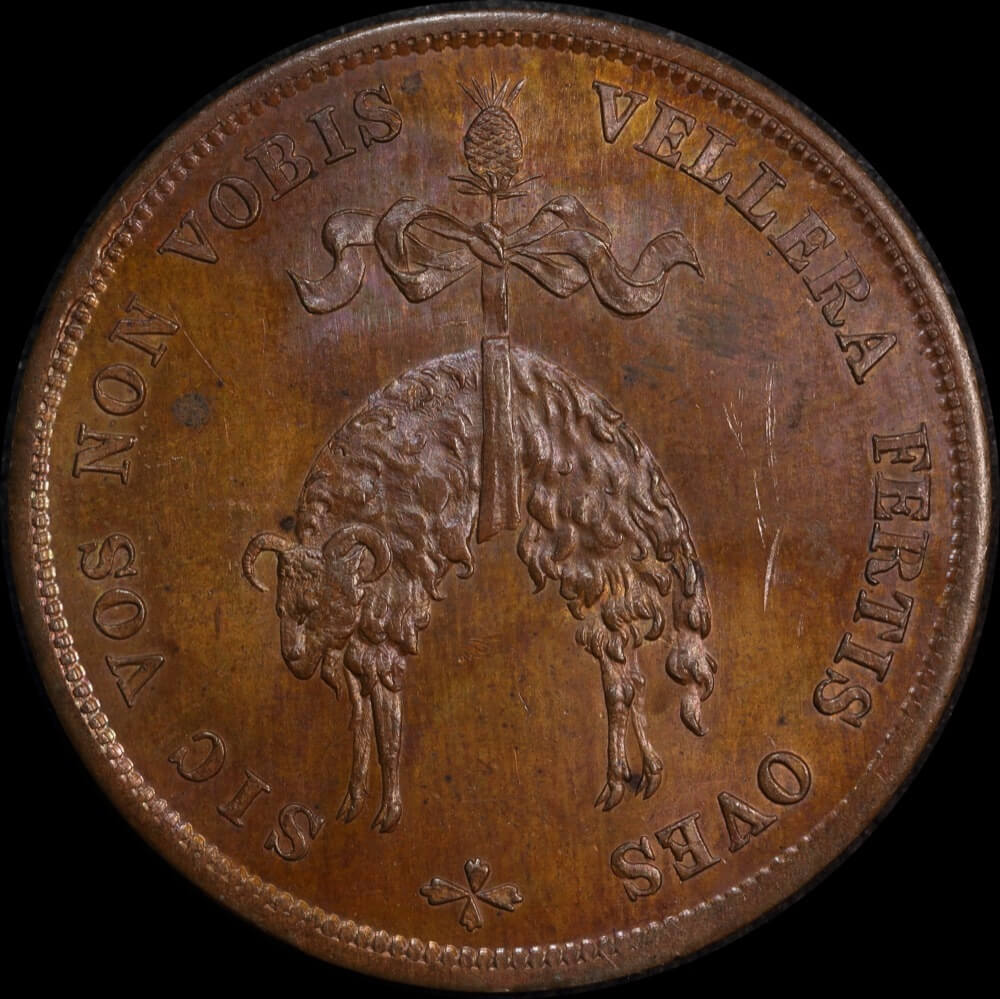 Dease, EF Copper Penny Token Undated A# 107 Choice Uncirculated