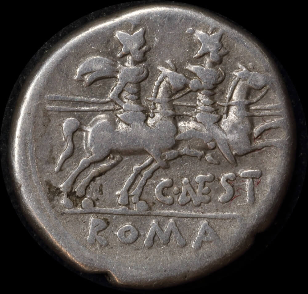 Ancient Rome (Imperial) 146 BC C. Antestius Silver Denarius Dioscuri RRC 219/1a Fine