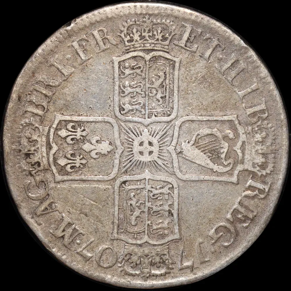 1707 E Silver Halfcrown Anne S#3605 good Fine product image