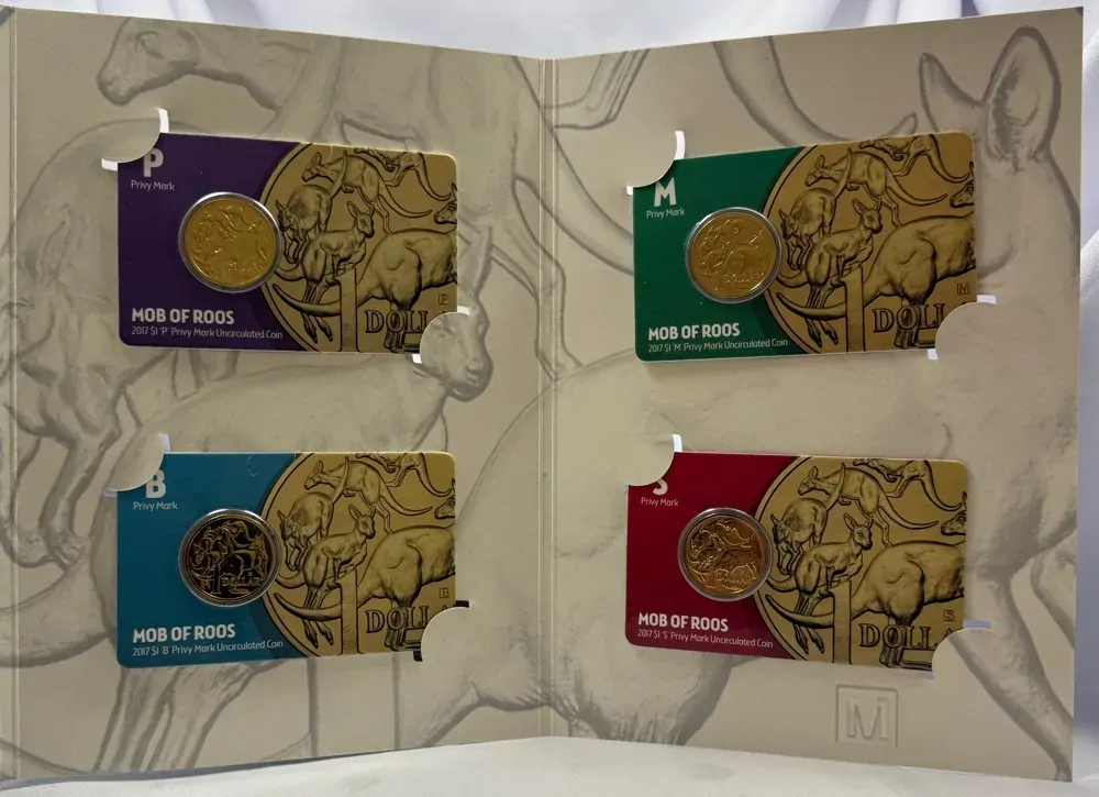 2017 1 Dollar 4 Coin Set ANDA Money Expo Privy Marks