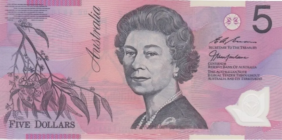 1998 $5 Note Macfarlane/Evans Standard Prefix R218c Uncirculated