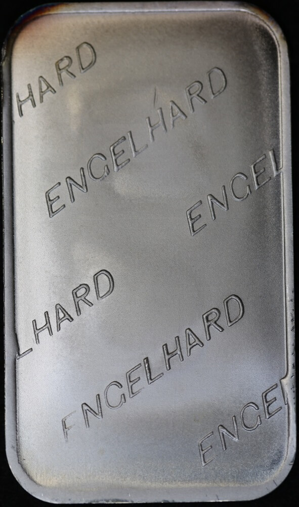 Silver One Ounce Rectangular Ingot Engelhard 99.9% circa 1980's