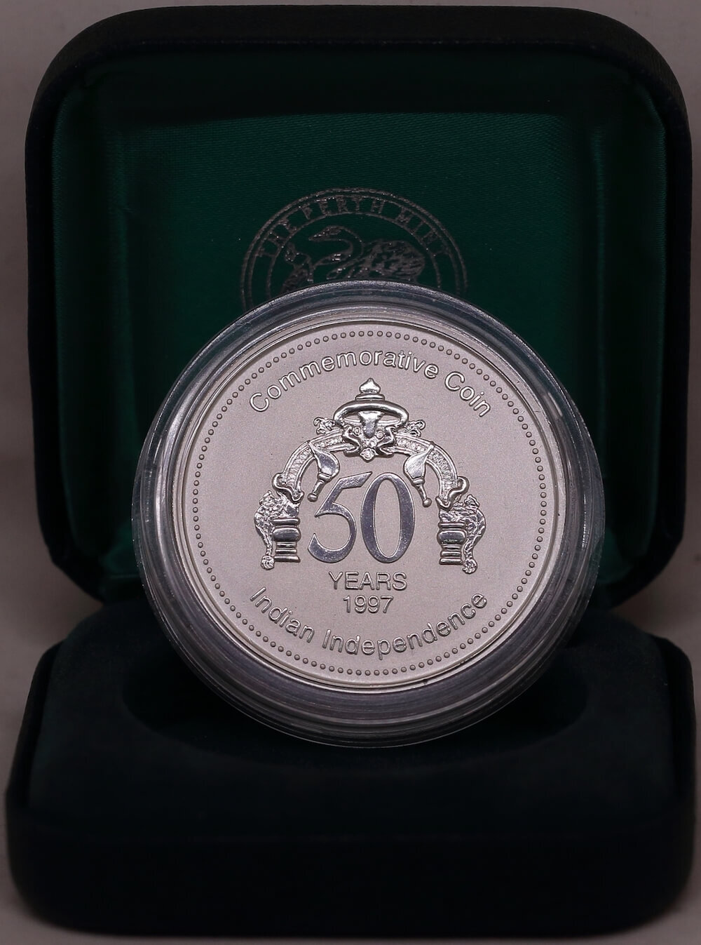 1997 Silver 1 Ounce Perth Mint Coloured Medal - Indian Independence
