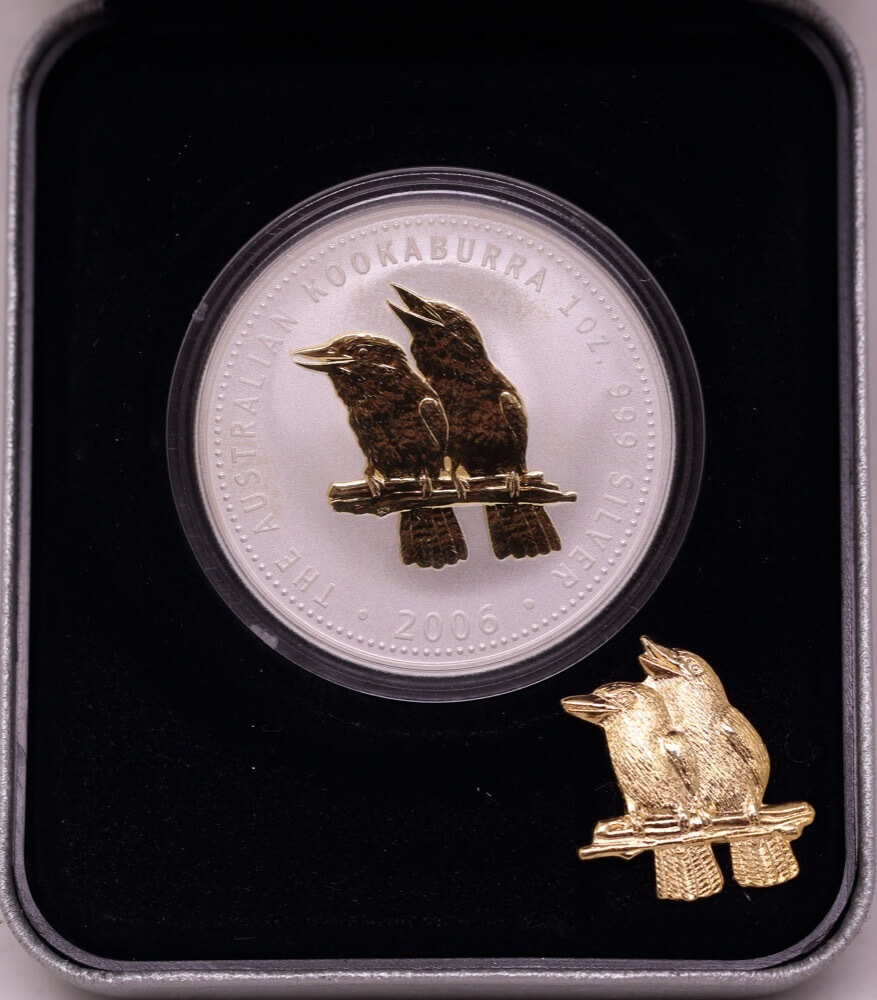 2006 Silver 1 Ounce Gilded Coin Kookaburra product image