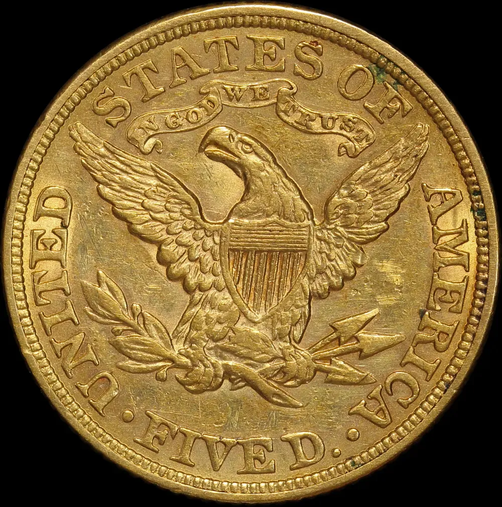 United States 1880 Gold 5 Dollar Half Eagle Extremely Fine product image