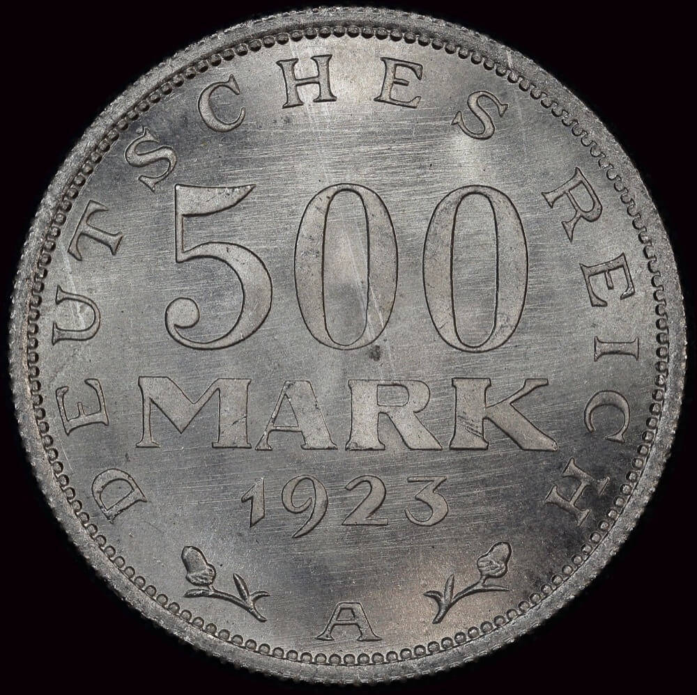 Germany 1923A Aluminum 500 Marks KM# 36 Gem Uncirculated product image