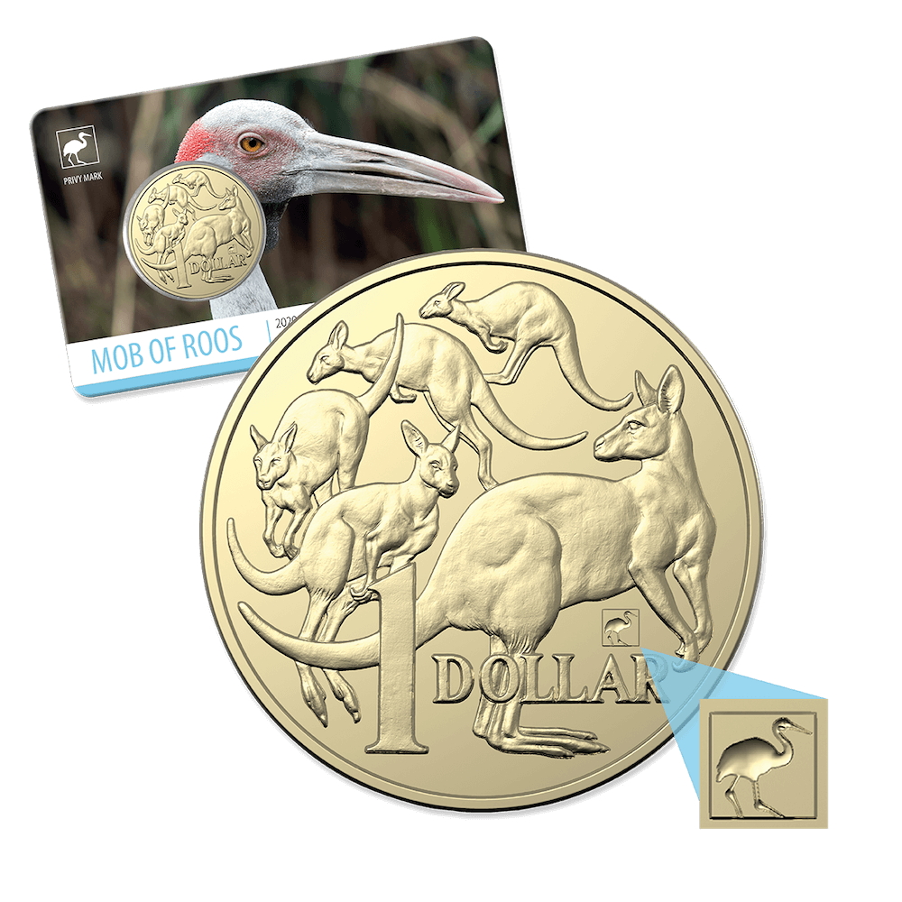 2020 1 Dollar Uncirculated Coin Brisbane Money Expo Brolga Privy Mark product image