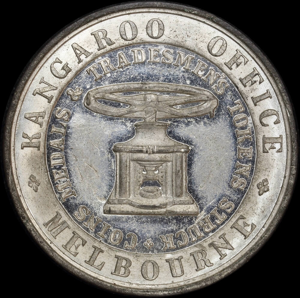 Kangaroo Office Medal in White Metal circa 1854 by Taylor Ref# C.V/2, A.784a