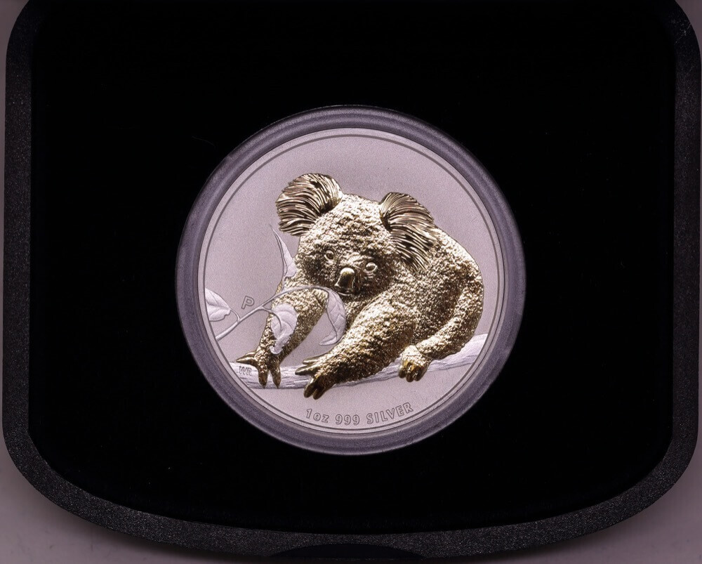 2010 Silver 1oz Gilded Koala Uncirculated product image