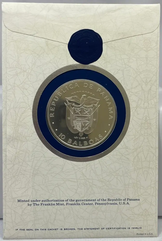 Panama 1973 Silver Proof 10 Balboas KM# 53 product image