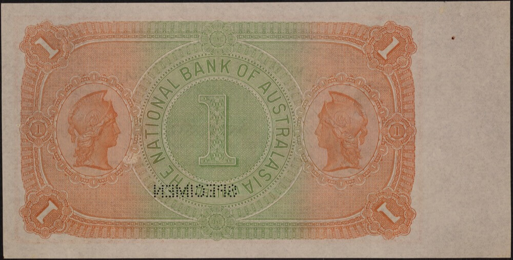 National Bank of Australasia (Perth) 1893 One Pound Unissued Specimen Note MVR# 4 Uncirculated