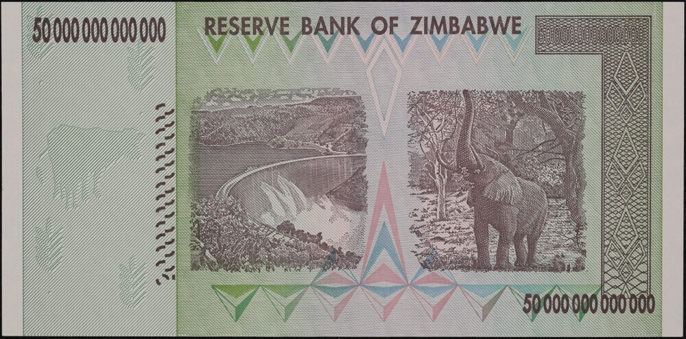 Zimbabwe 2008 50 Trillion Dollars P# 8 Uncirculated product image