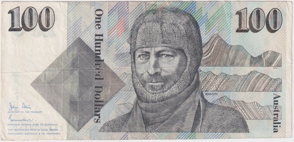 1984 $100 Note ZAA First Prefix Johnston/Stone R608F good VF