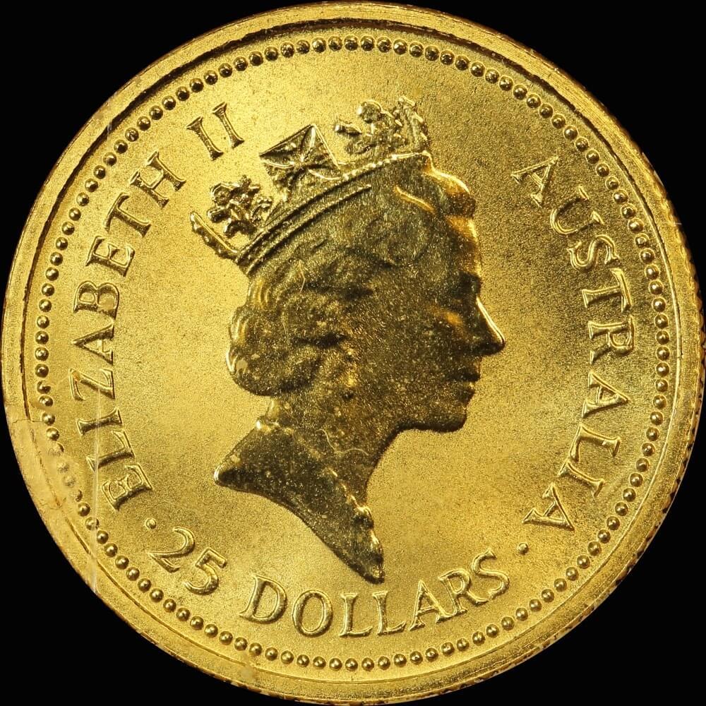 1987 Gold Quarter Ounce Specimen Coin Golden Eagle Nugget