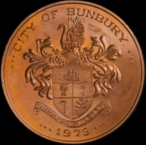 1979 Copper Medallion - Bunbury Sesquicentenary