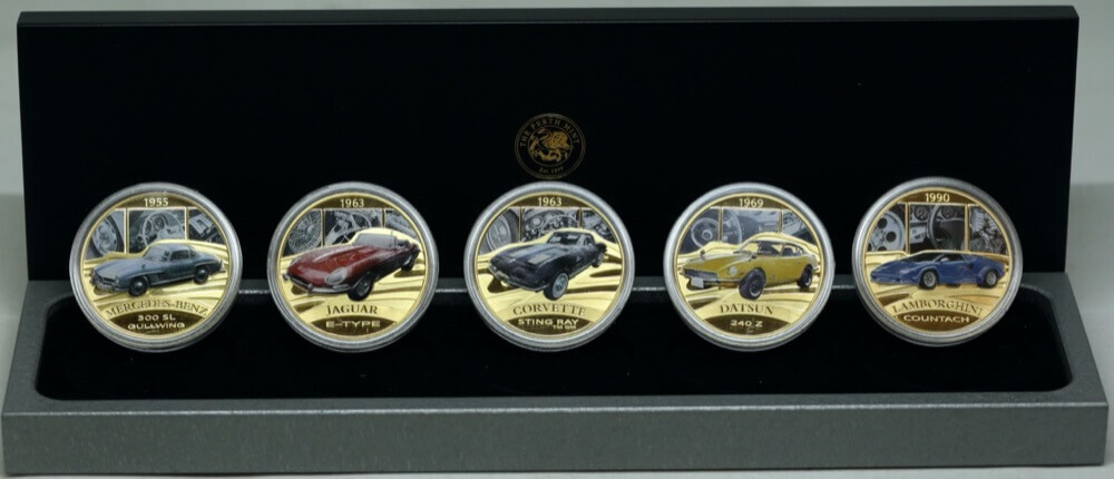 2006 Perth Mint Tuvalu Silver Five Coin Set - Classic Cars product image