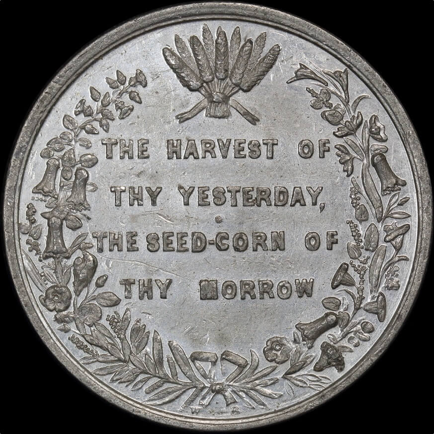 1854 Melbourne Exhibition Medallion in White Metal by WJ Taylor