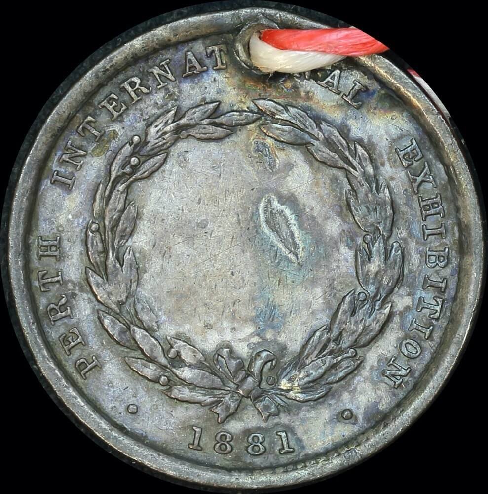 1881 Silver Medalet Perth International Exhibition Lord's Prayer