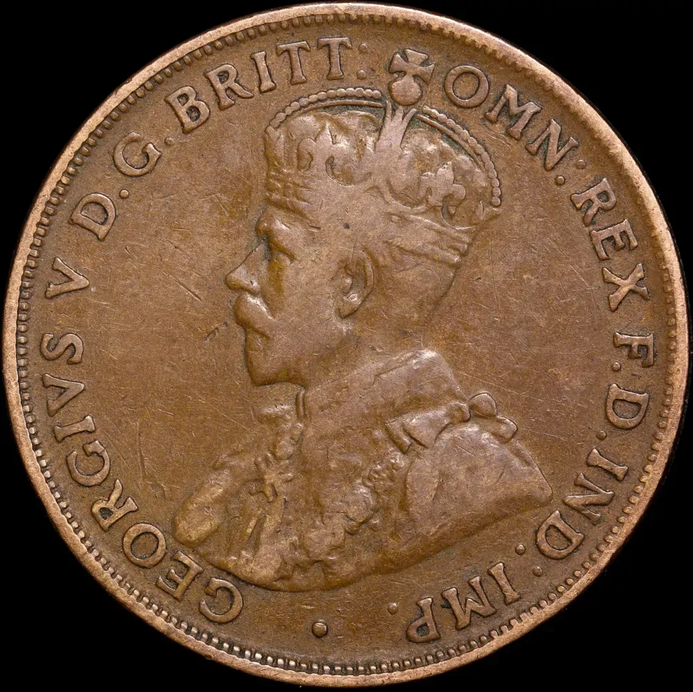 1920 Penny Dot Above Top Scroll Very Good