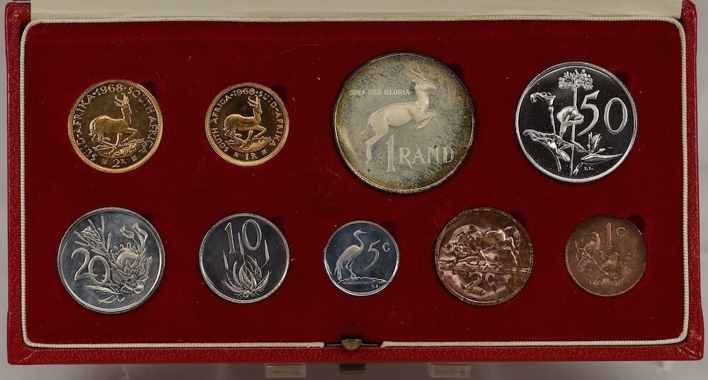 South Africa 1968 Long Proof Coin Set KM# 10.2 FDC product image