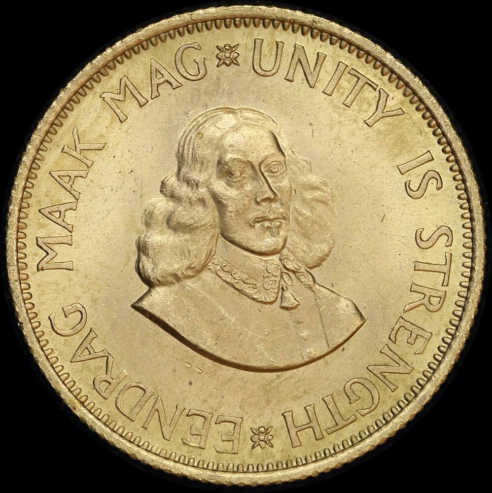 South Africa 1963 Gold 2 Rand KM# 64 Uncirculated product image