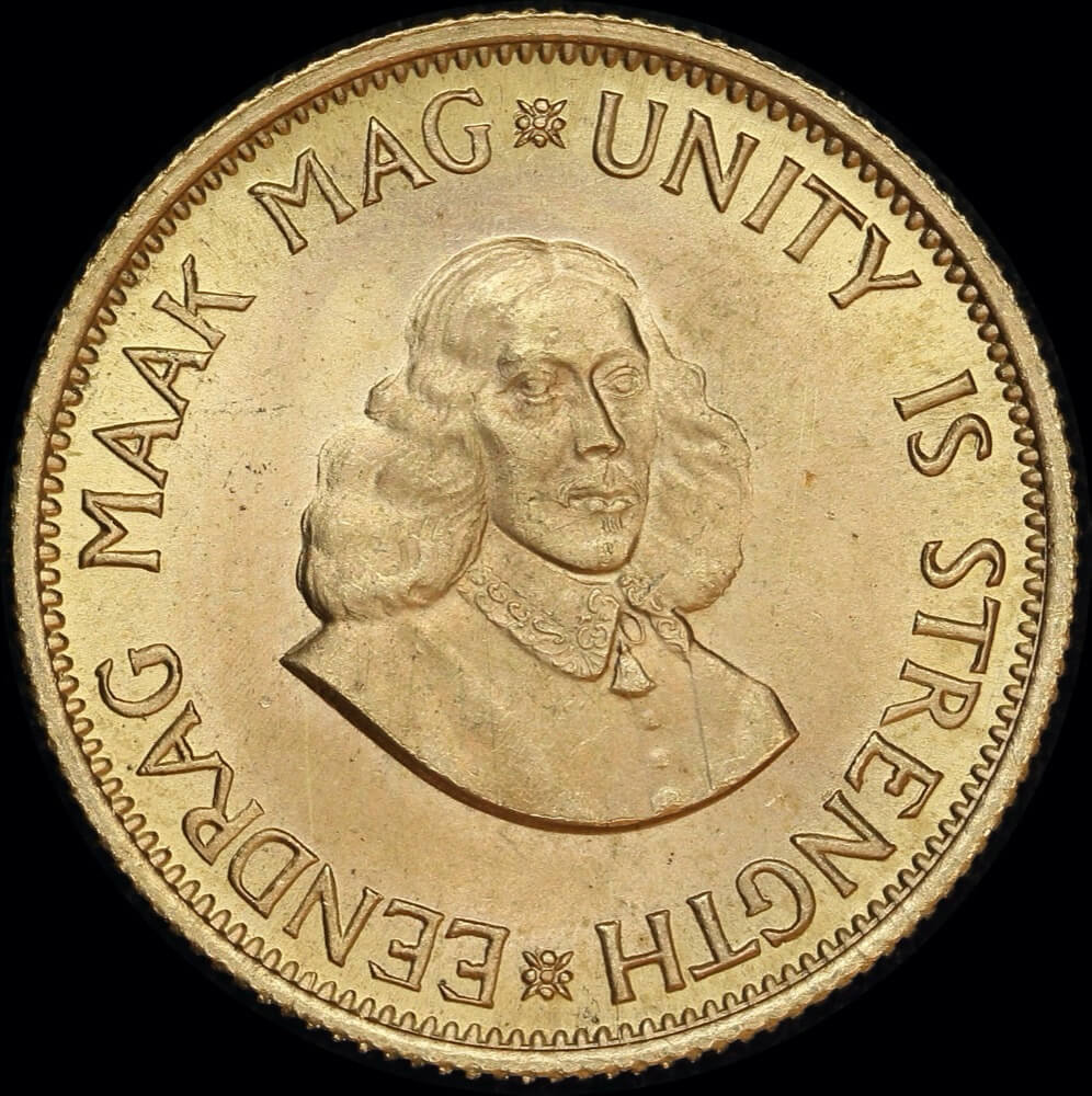 South Africa 1964 Gold 2 Rand KM# 64 Uncirculated product image