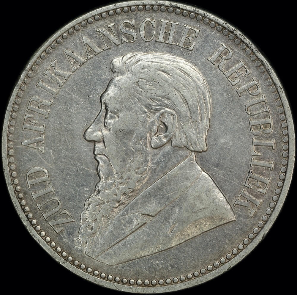 South Africa 1895 Silver Half Crown KM# 7 good VF product image
