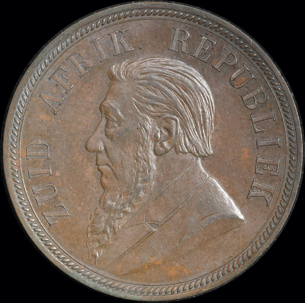 South Africa 1892 Copper Penny KM# 2 Uncirculated product image
