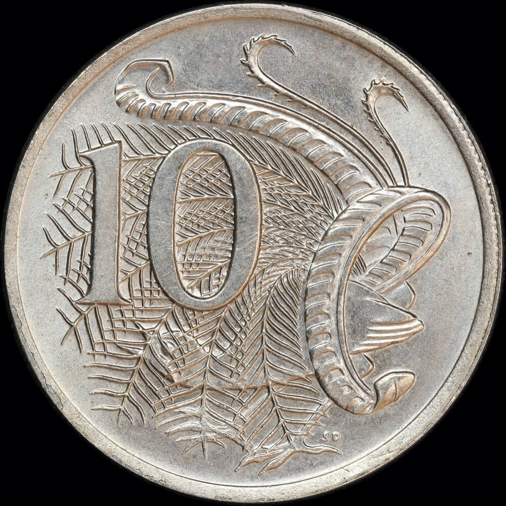 Undated Ten Cents Split Planchet (Reverse only) Uncirculated