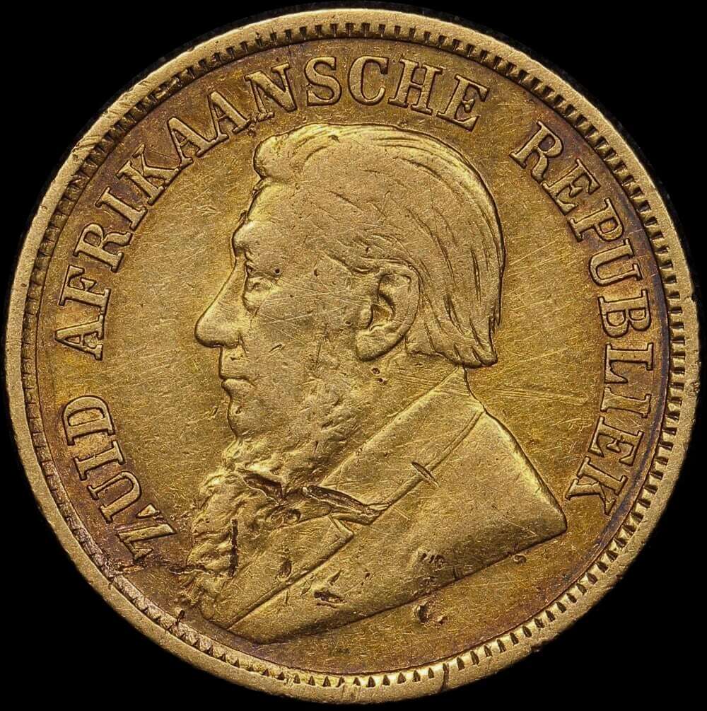 South Africa 1896 Gold 1/2 Pond KM# 9.2 Very Fine product image