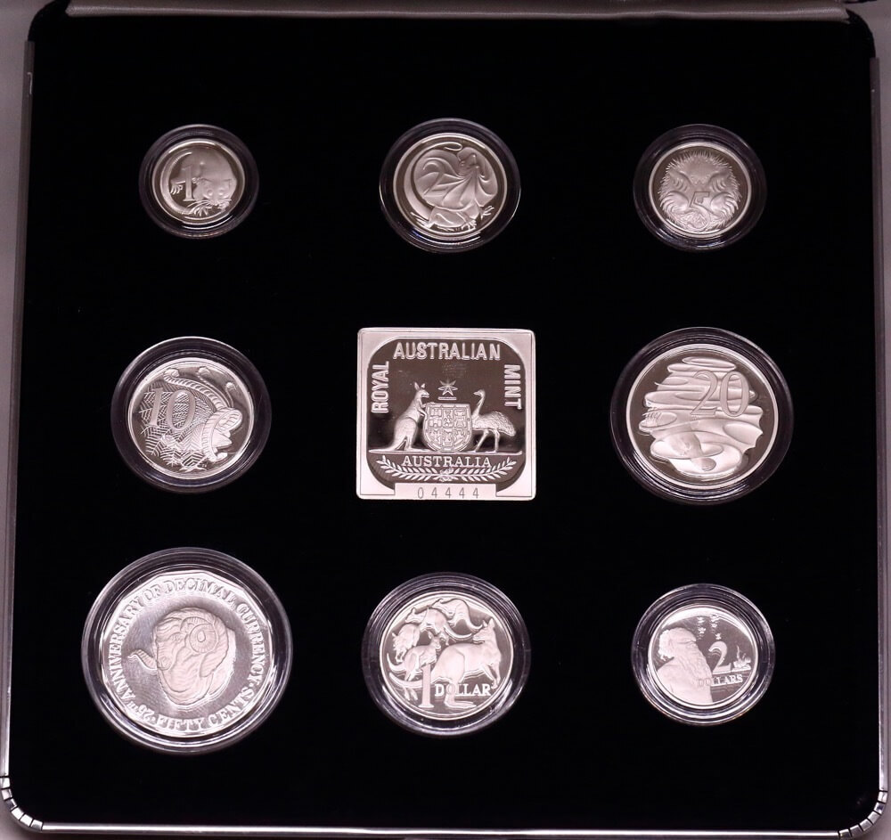 1991 Masterpieces in Silver 25th Anniversary Of Decimal Currency Damaged Box