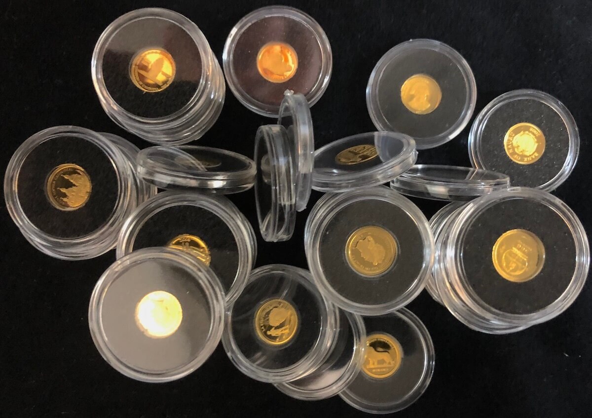 Series of 42 of the "Smallest Gold Coins in the World" Each 0.50g product image